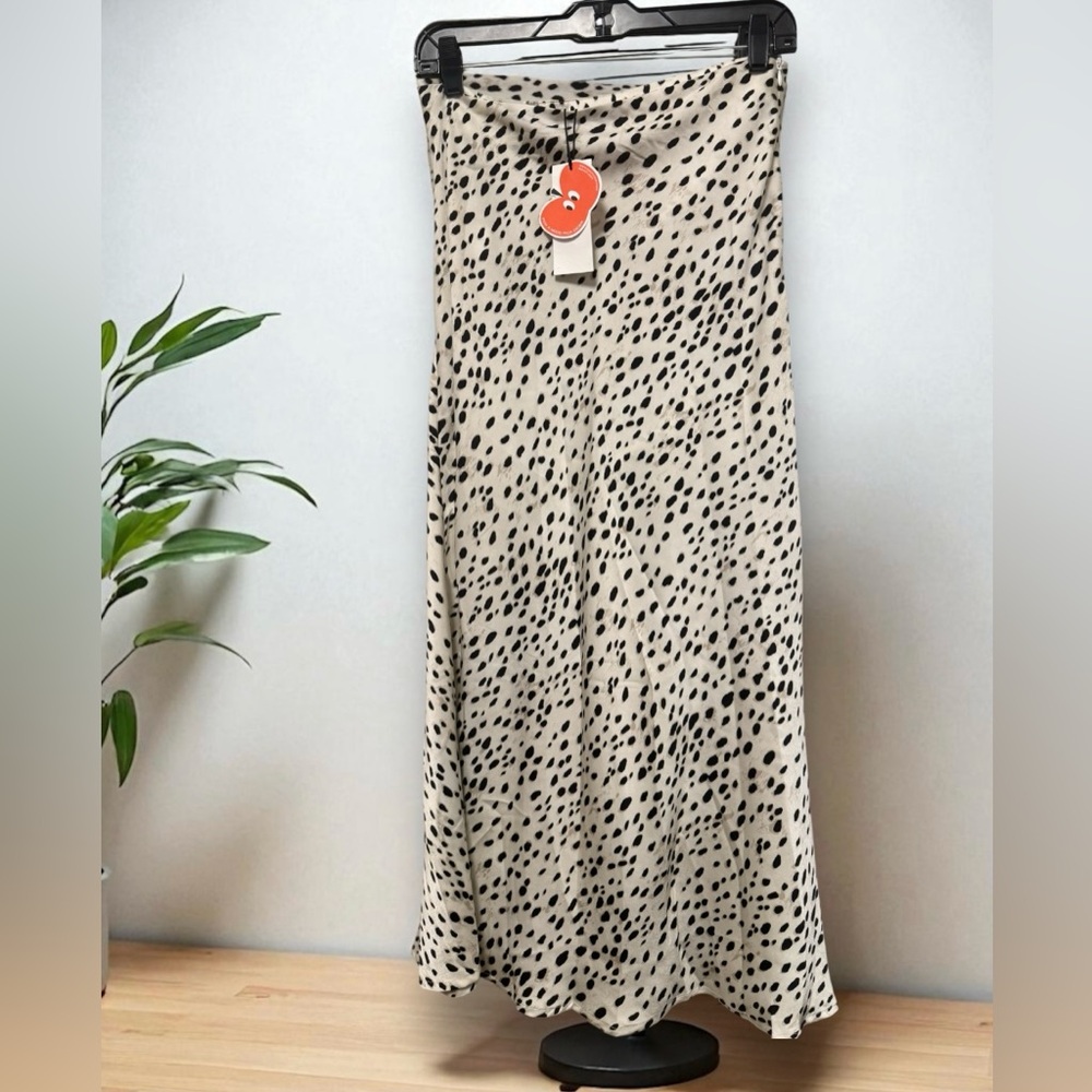 New- Cider Spot Leopard Print Drawstring Split Ma… - image 3